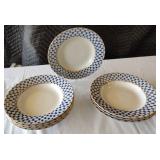 Imperial Russian Cobalt Net SoupSalad Bowls
