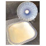 Imperial Russian Lomonosov Cobalt Net Bowls Set 1