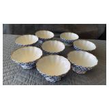 Imperial Russian Lomonosov Cobalt Net Ice Cream Dishes