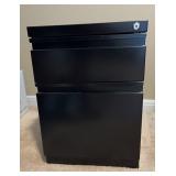 Small Black Metal File Cabinet