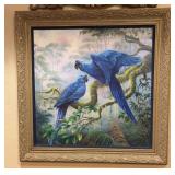 Blue Parrots By O Hopkins