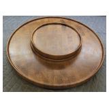 Digsmed Vintage Danish Teak Wood Lazy Susan Server