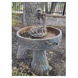 Heavy Concrete Birdbath