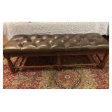 Leather Top Bench