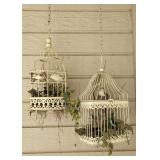 Metal Decorative Birdhouses X2