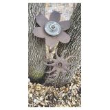 Wrought Iron Flowers Yard Art