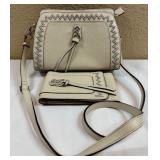 Cream Colored Brighton Handbag And Wallet