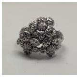 John Hardy Sterling & Diamond Ring