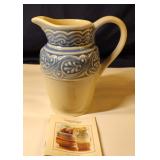 Longaberger Blue & Cream Pitcher