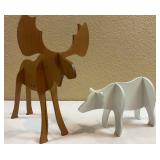 Longaberger Puzzle Piece Moose And Bear