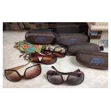 Numerous Sunglasses & Empty Cases