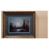 Winberg Lake And Mountains In The Moonlight