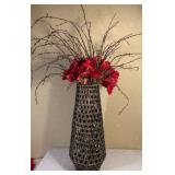 Woven Wicker Vase Arrangement