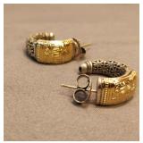 Konstantino Earrings #1 Sterling & 18K