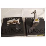 Dansk Silver Plate Bull & Giraffe