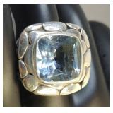 John Hardy Sterling Kali Pebble Ring WStone