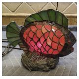 Beautiful Stained Glass Fish Lamp