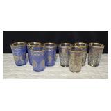 Vintage Cobalt BlueGold Moroccan Glasses (8)