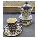 Mixed Lot Of Boleslawiec Polish Pottery