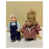 Vintage Porcelain TJ Collection Boy And Girl Dolls