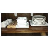 Pampered Chef White Serving Dishes + 10 White Fiesta Plates