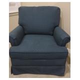 Low Upholstered Chair - Blue