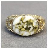 14K () Ring WGold Quartz