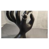 Avery Sterling Ring WBlack Stone