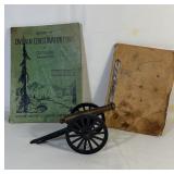 Brass Cannon With The Army Cookbook & More