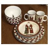 Folk Art Santas Dinnerware