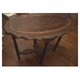 Scalloped Edge Oval Table