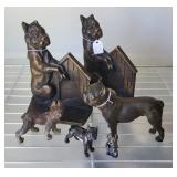 Cast-iron And Pewter Boston Terriers