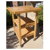 Folding Butcher Block Island