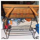 Longaberger Green Yuletide Treasures Basket & Stand