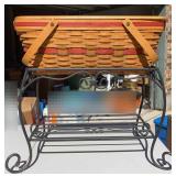 Longaberger Red Yuletide Treasures Basket With Stand