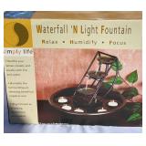 Waterfall’N Light Fountain NIB