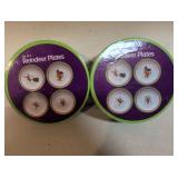 2 Sets Of Reindeer Plates