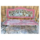 Ornamental Wrought IronWood Bench