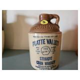 Vintage Platte Valley corn whiskey jug