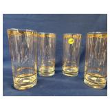 Mid Century Gold Rimmed Glassware