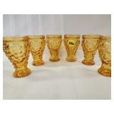 MCM amber shot glasses/cordial glasses