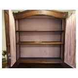Antique Glass-front Wardrobe with shelving