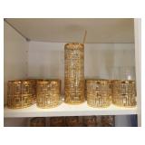 Mid-Century Gold Drinkware