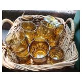 Retro Amber Glassware