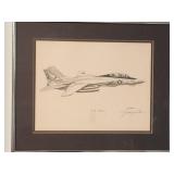 Air Force Artwork -signed pencil drawing