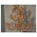 24K Gold Plate Swarovski Chandelier