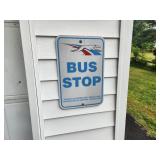 Vintage Greyhound Bus Stop Sign