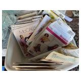 Small Bin of Sewing Patterns