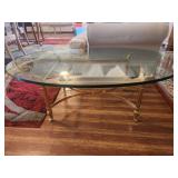 Oval Glass Top Coffee Table