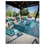 Awesome Tiffany Blue Outdoor table and 6 chairs Beautiful blue sky not include
